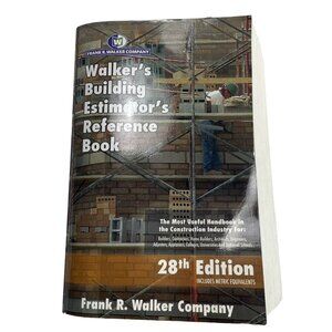 Builders Estimator's Reference Book Walker 28th Edition Frank R Walker Company u